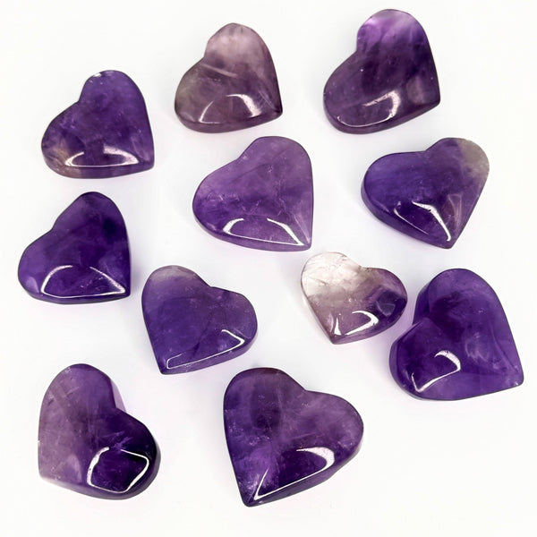 Mini Amethyst Hearts