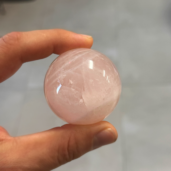 Rose Quartz Sphere (Plastic Stand Included)