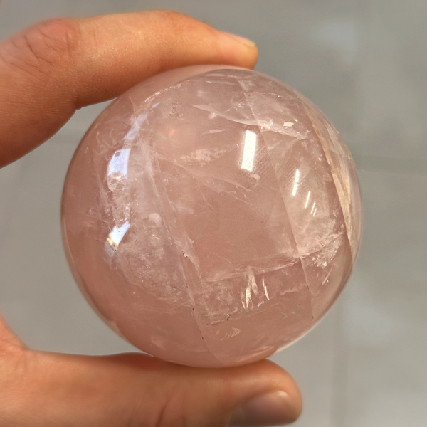 Rose Quartz Sphere (Plastic Stand Included)