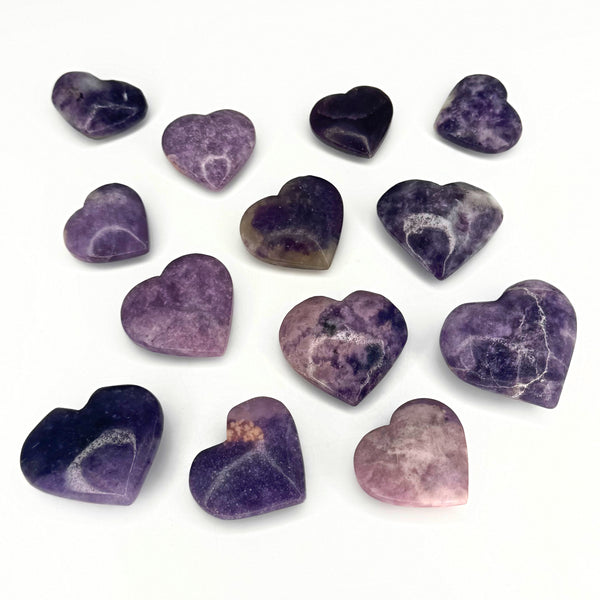 Lepidolite Hearts