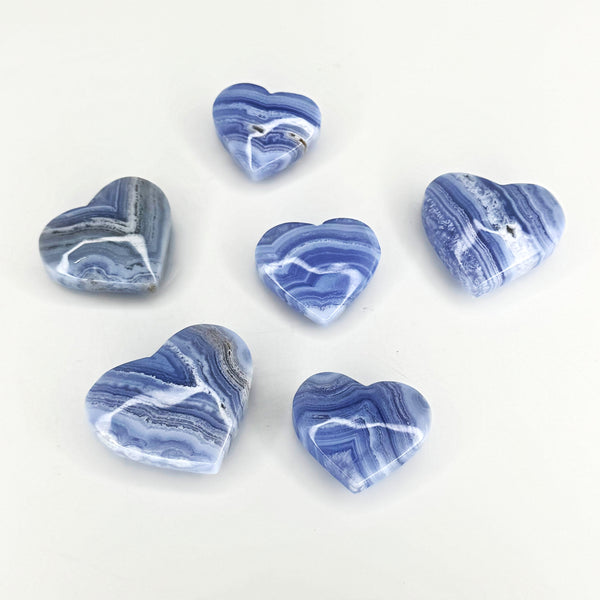 Blue Lace Agate Hearts