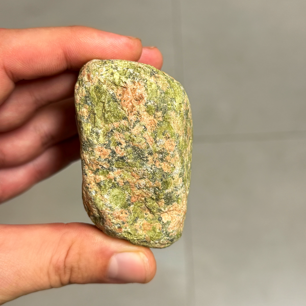 Unakite Jasper Raw Palm Stone