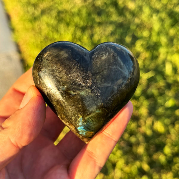 Labradorite Heart