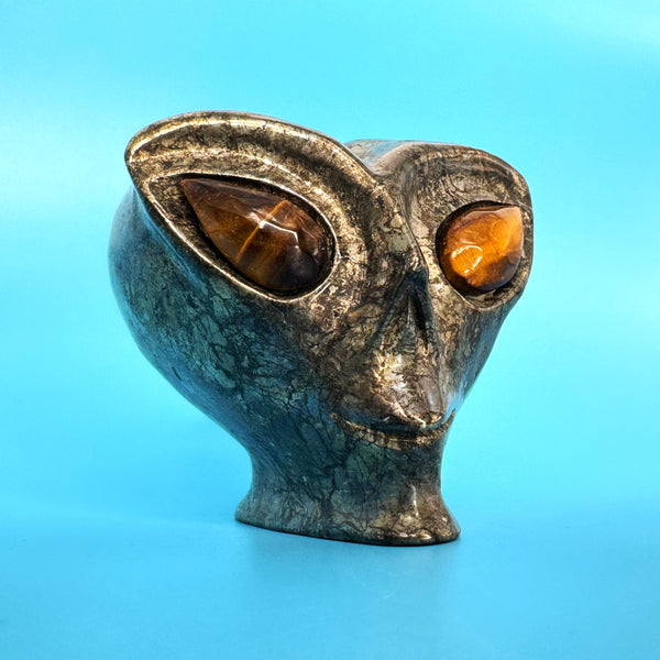 Pyrite and Tigers Eye Alien
