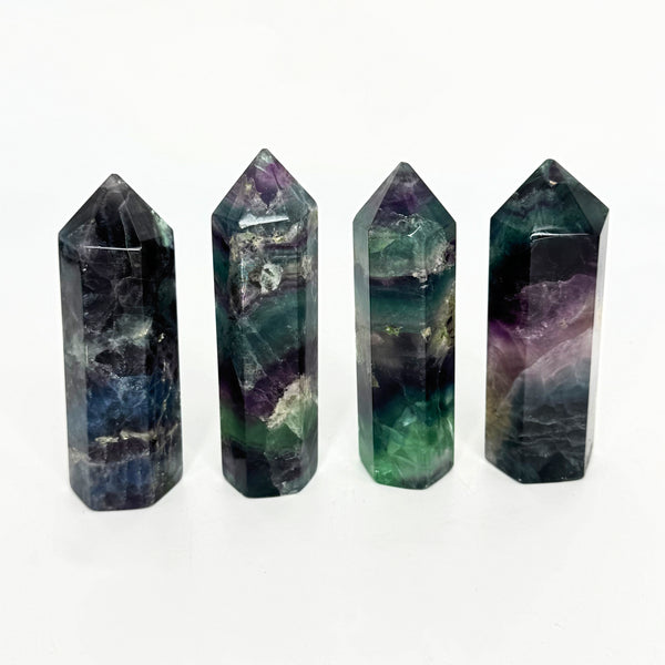 4" AAA Rainbow Fluorite Towers