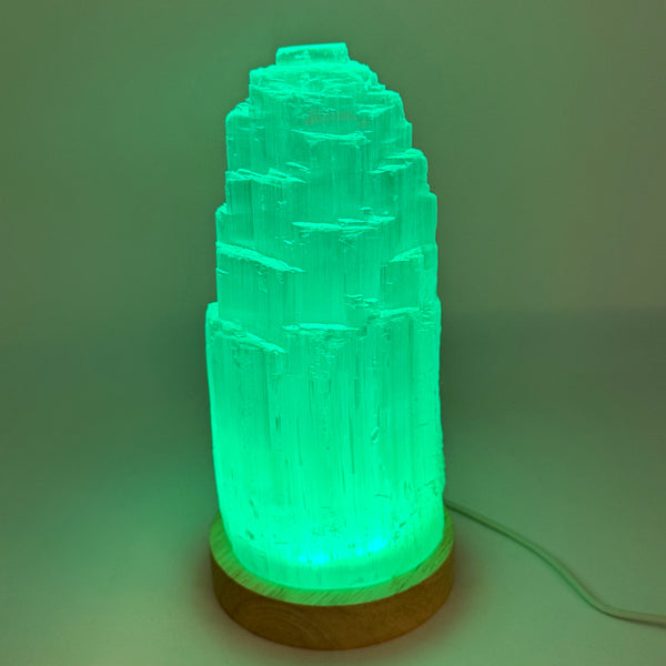 8.5" Selenite Lamps with LED Base