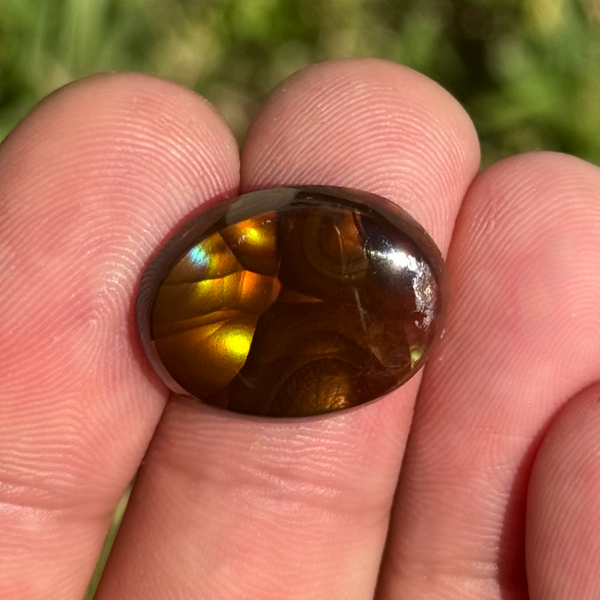 Rare Fire Agate Cabachon