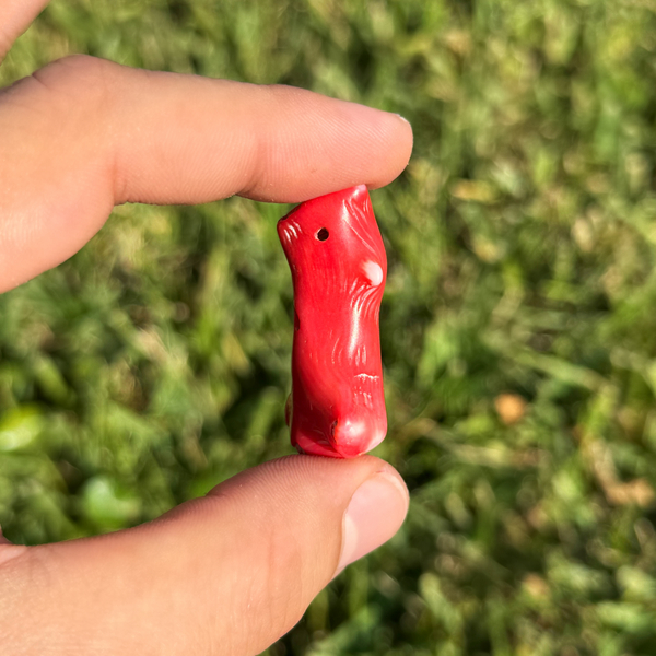 Pre Drilled Natural Red Coral