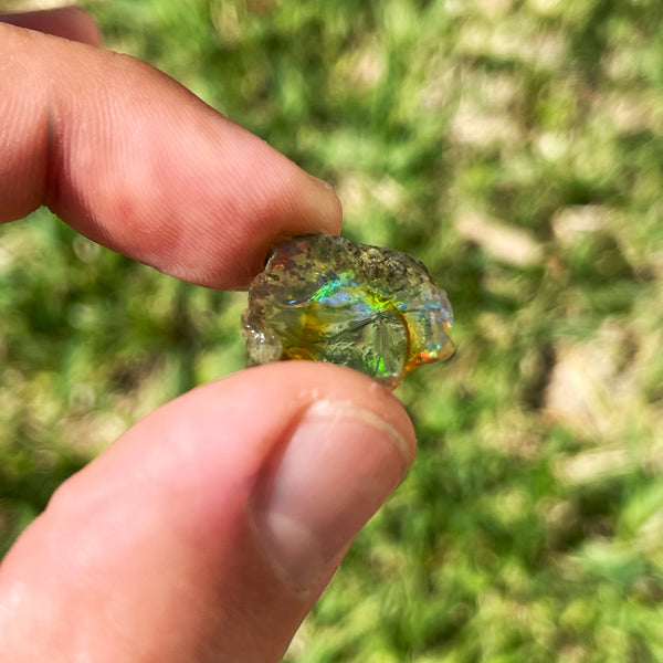 Water Opal #3, Weight: 2.6g Nature's Reflective Jewel, Comes With Jar