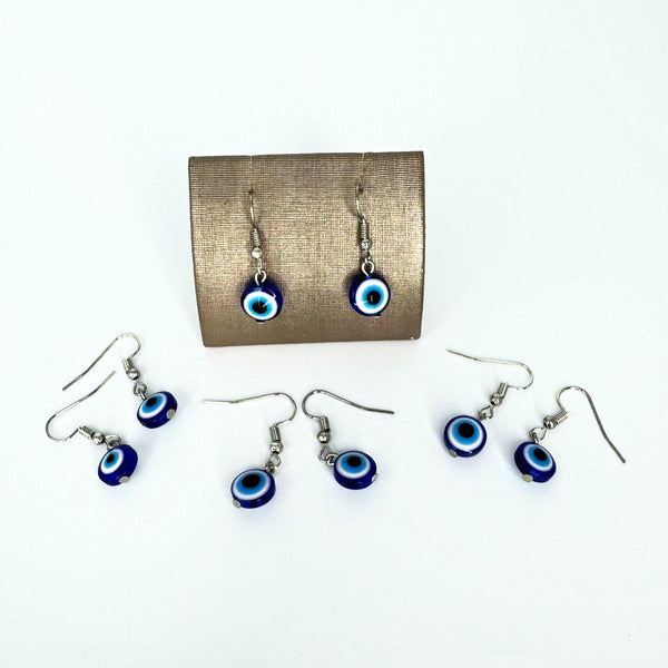Sterling Silver Evil Eye Earrings