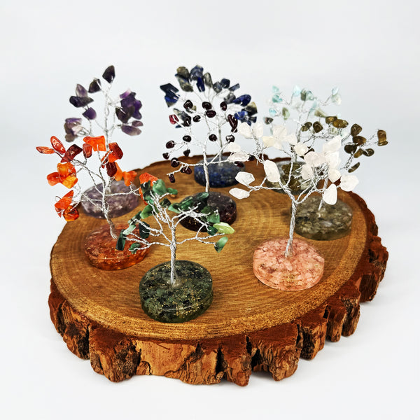 Mini Crystal Trees with Orgonite Base