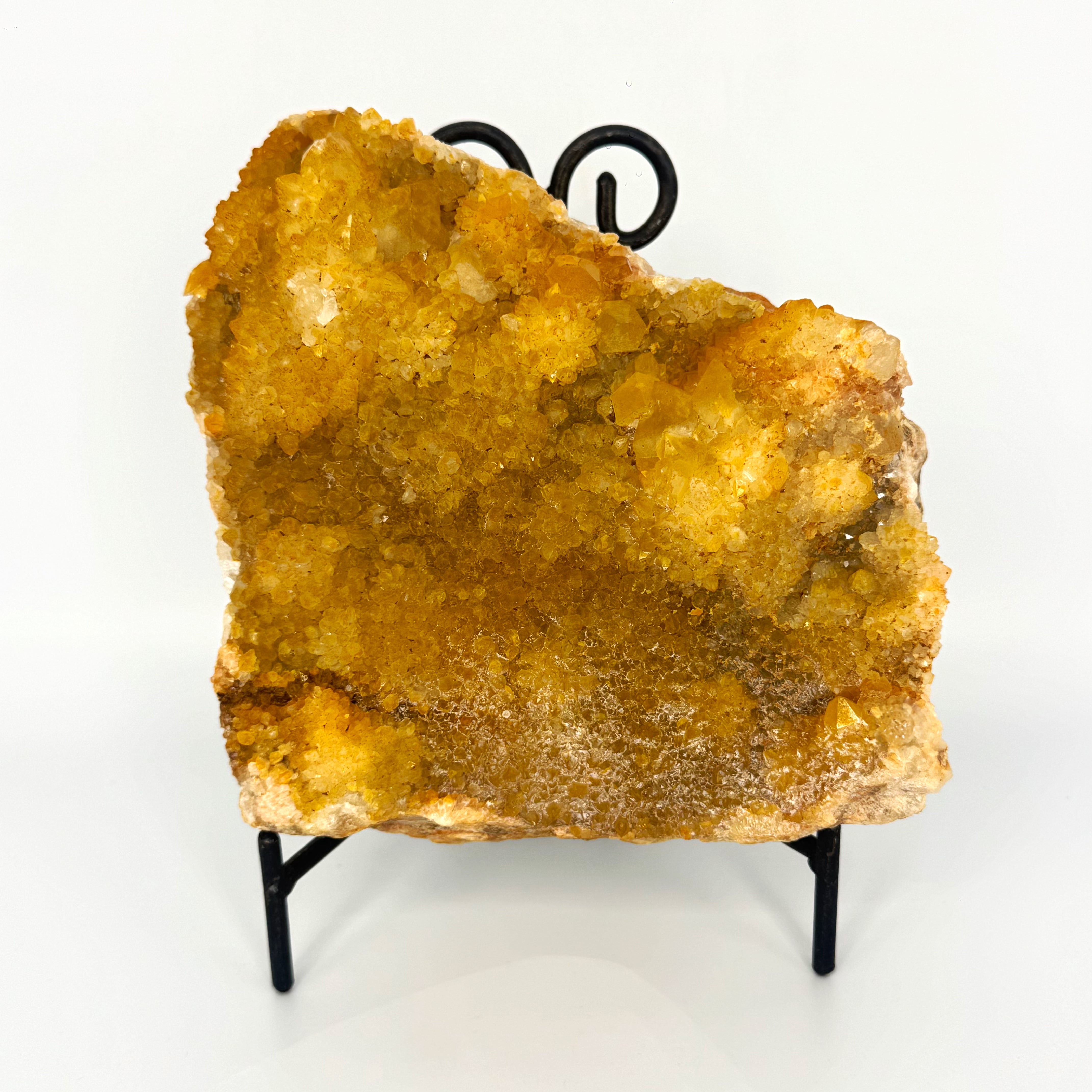 Geode Yellow Types Yellow Quartz Geode (Not Treated, Stand Included) – Ruby's Healing Crystals