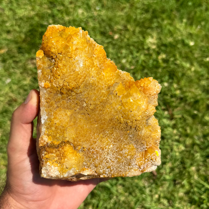 Yellow Quartz Geode (Not Treated, Stand Included) – Ruby's Healing Crystals