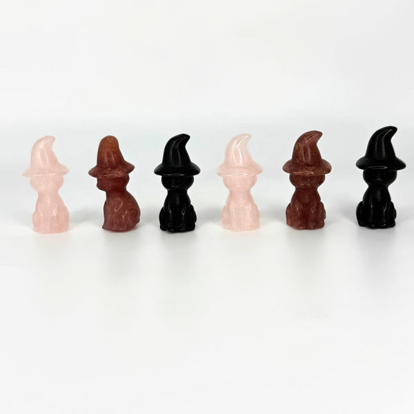 2.25" Cats with Witch Hats