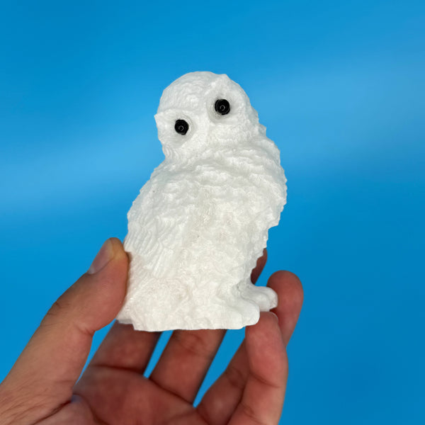 3.5" Snow Quartz Owls