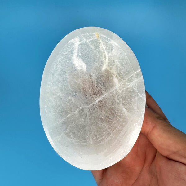 4.25" Selenite Oval Bowl