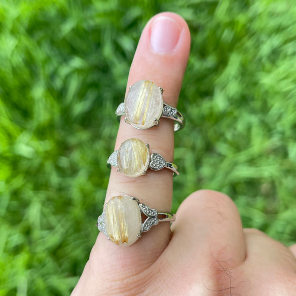 Rutilated Quartz Rings