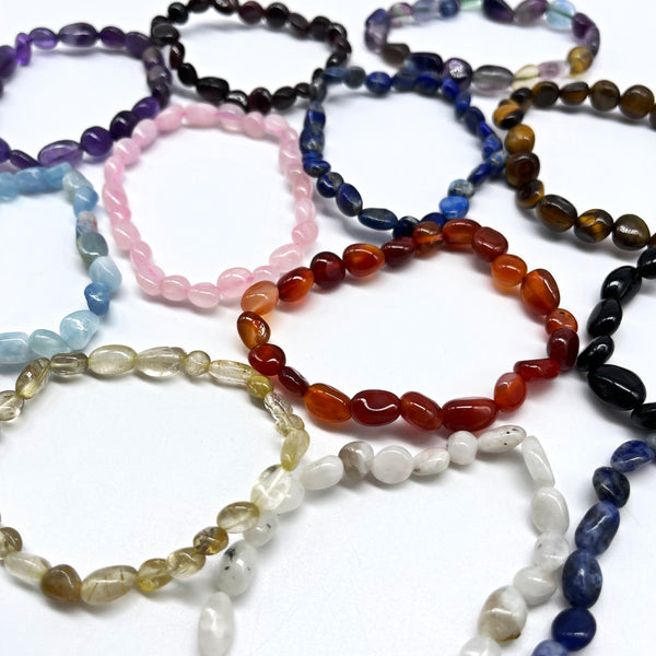 Tumbled Crystal Bracelets