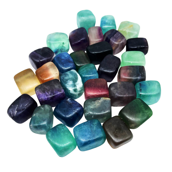 Rainbow Fluorite Tumbles .5”-1”