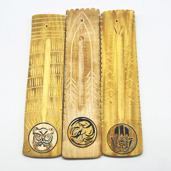 Wood Engraved Incense Holder