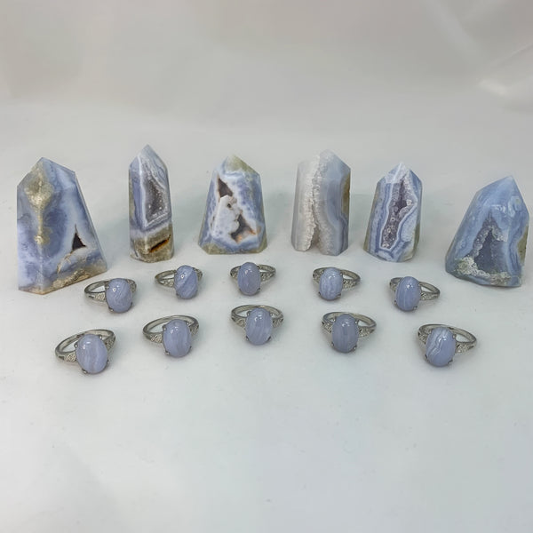 Blue Lace Agate Rings