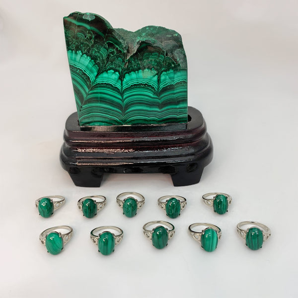 Malachite Rings